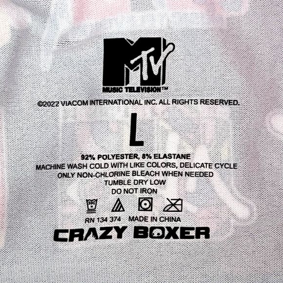 MTV Logo Crazy Boxer Briefs Mens Large Underwear Retro 90s TV Colorful Fun Gift - Picture 7 of 8